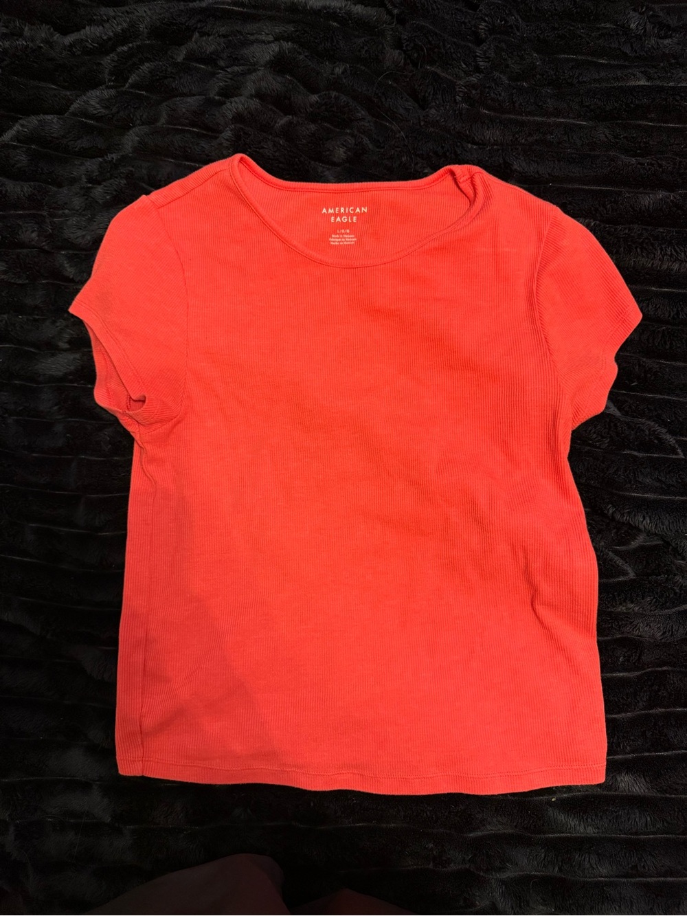 American Eagle Outfitters women’s Coral Short Sleeve Ribbed Tee